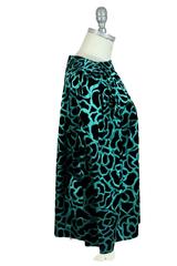 Nina Ricci blouse 1980's vintage baloon sleeves green woman's size 46