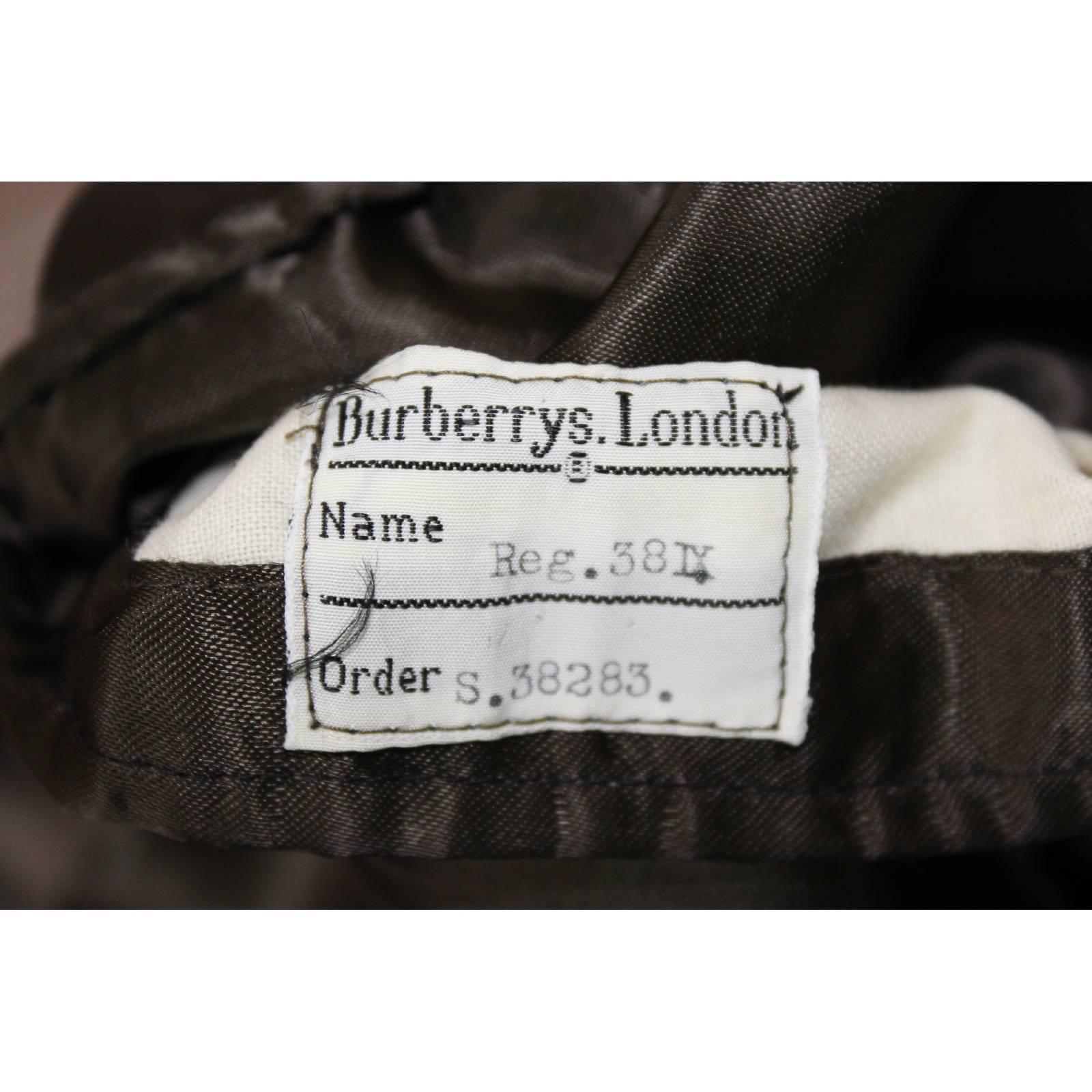 Burberry 1980s trench coat men's beige size 38 reg raincoat long vintage In Excellent Condition In Brindisi, IT