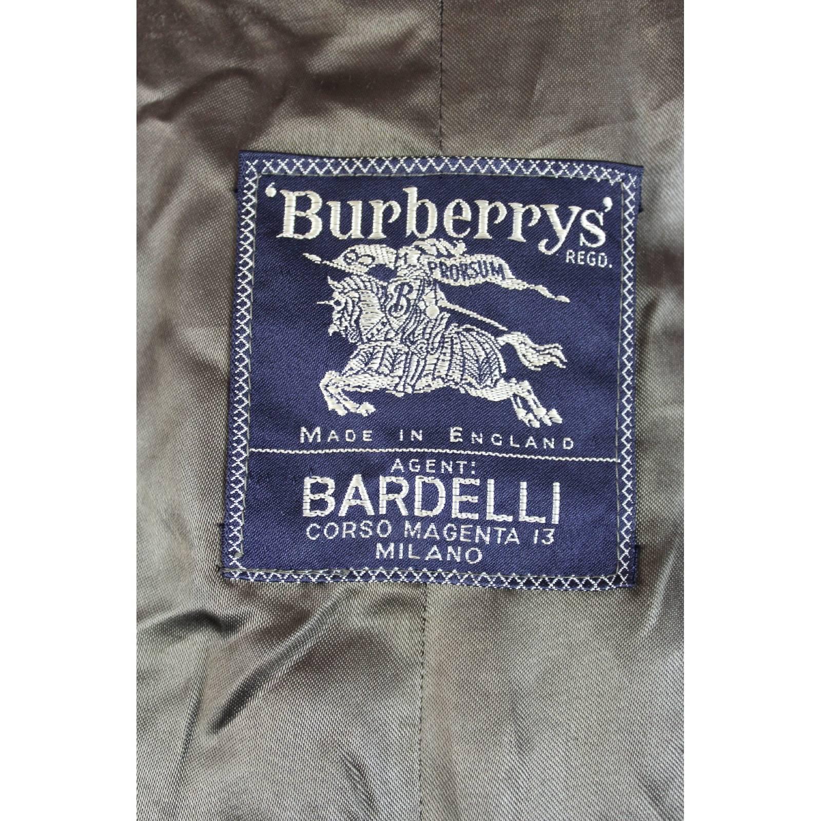 Burberry 1980s trench coat men's beige size 38 reg raincoat long vintage 1