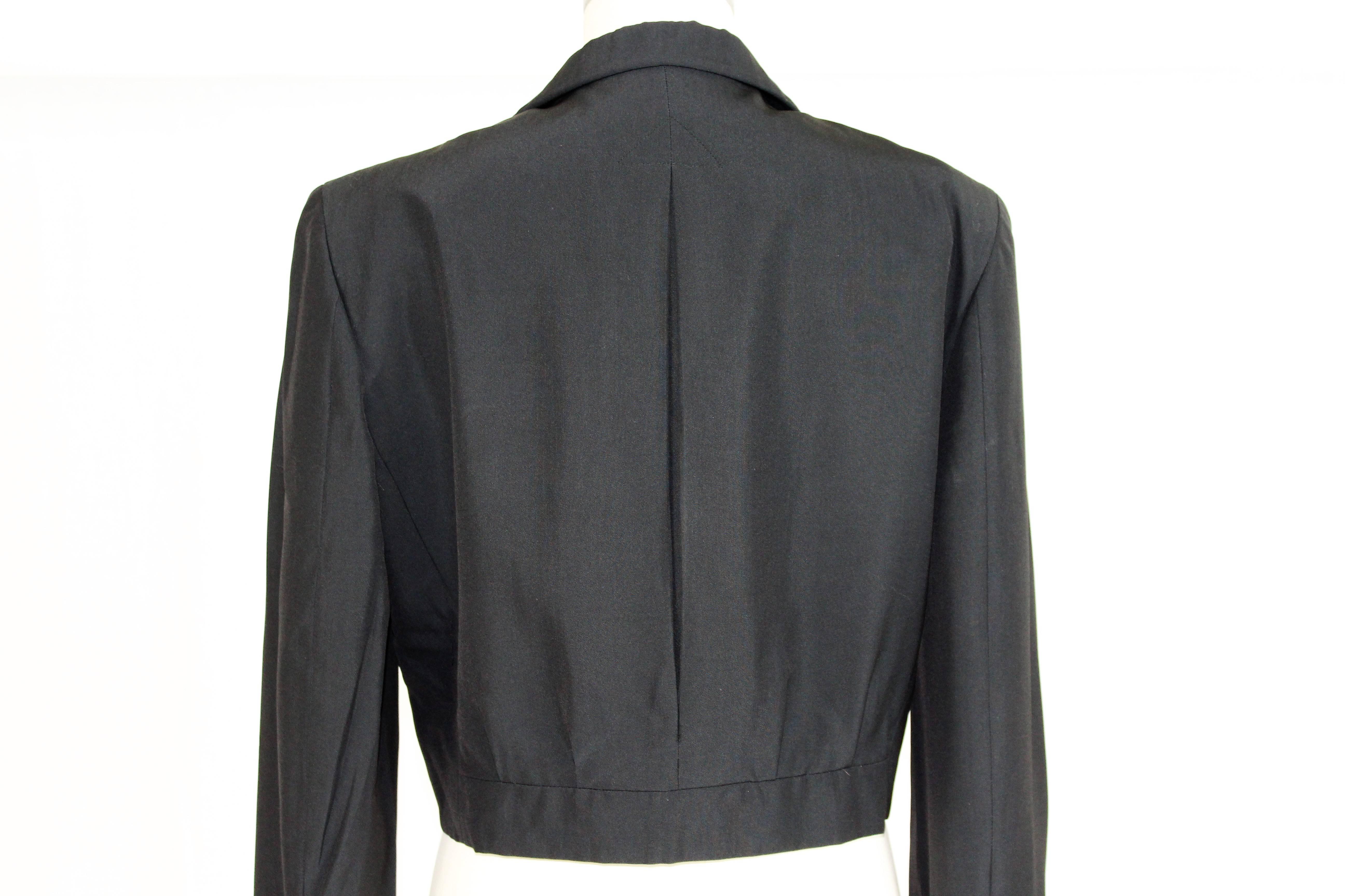 1990s Alberta Ferretti Black Bolero Jacket Bolero double Breasted For ...