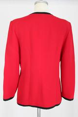 Gai Mattiolo Couture Blazer Red Italian Oversize Jacket, 1980