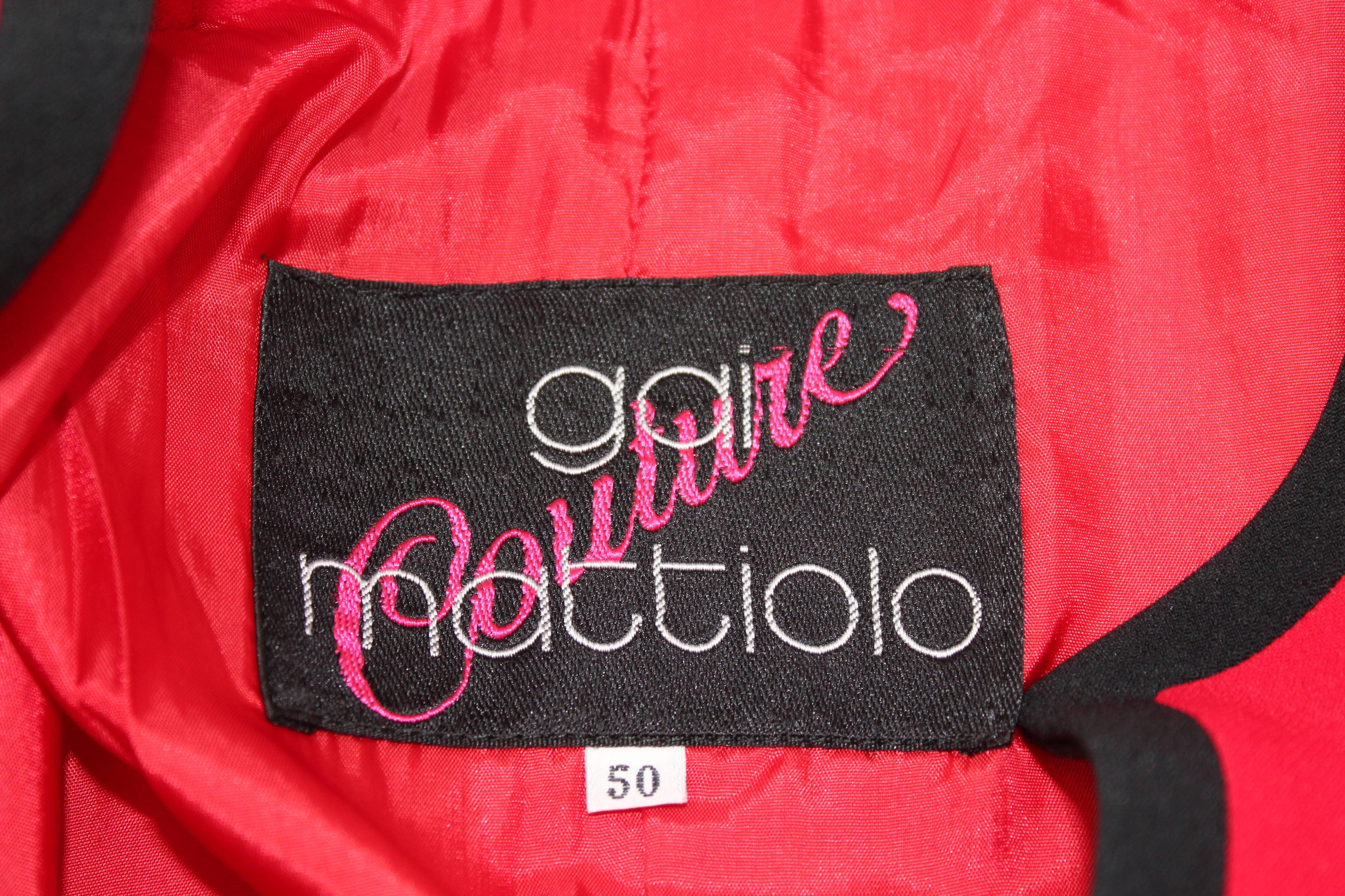 Women's Gai Mattiolo Couture Blazer Red Italian Oversize Jacket, 1980 For Sale