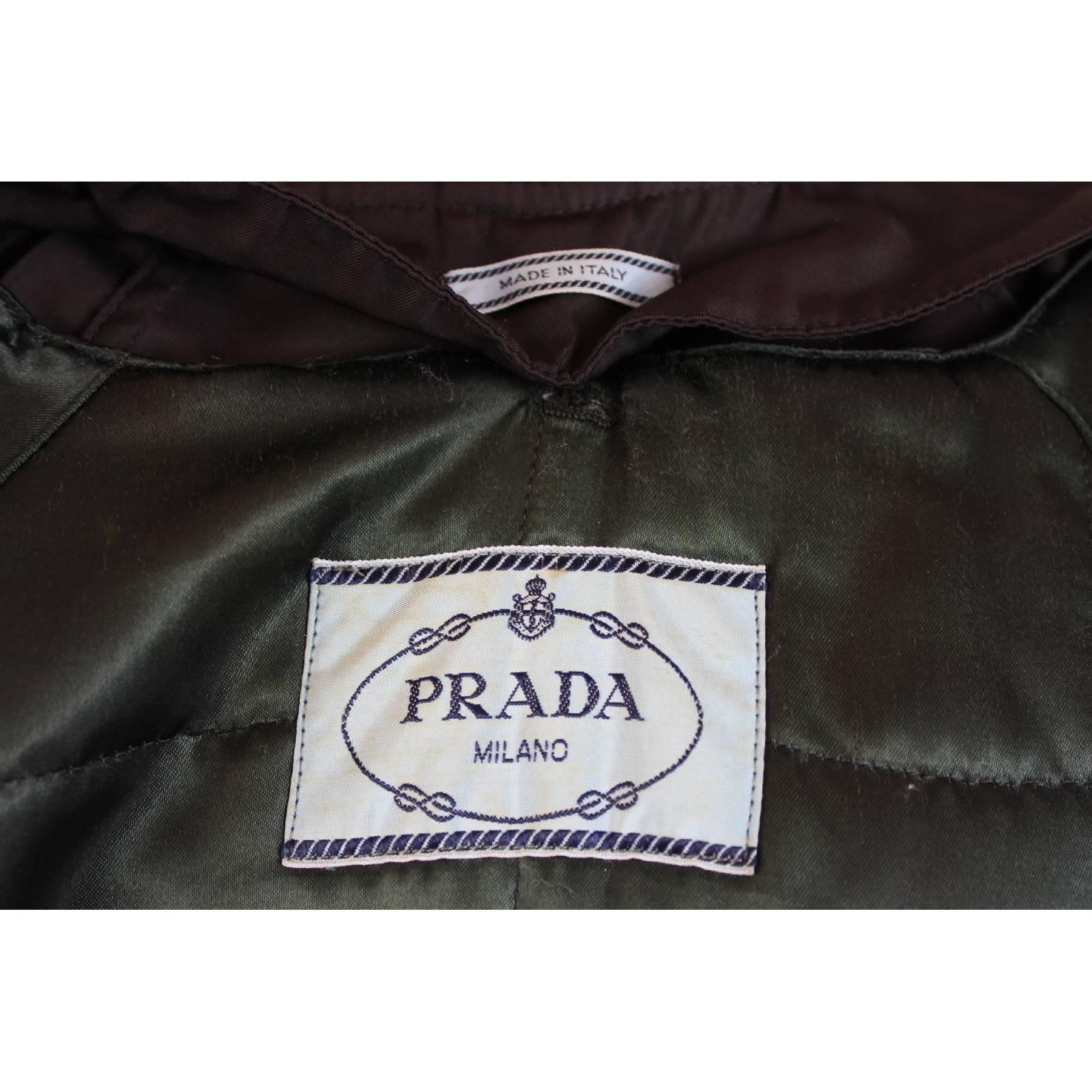 Women's 1990s Prada waterproof brown trench coat raincoat size S women’s  For Sale