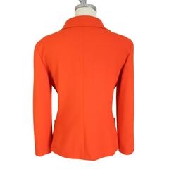 Genny by Gianni Versace Blazer Orange Wool Italian Jacket, 1980