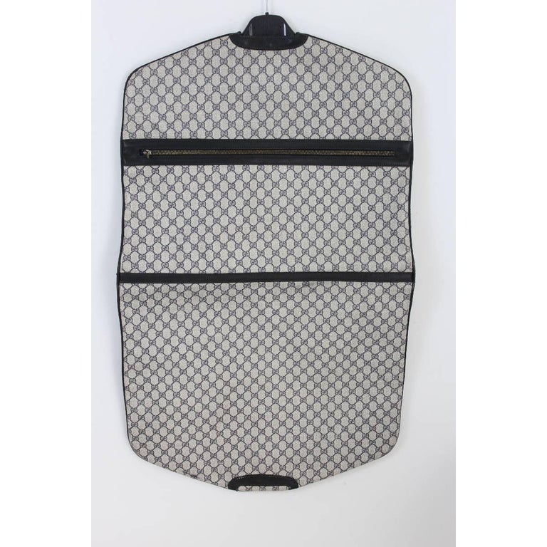 Gucci vintage garment luggage travel bag blue GG canvas monogram 1980s