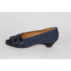 Arfango leather jeans blue shoes size 36 it women's made italy vintage