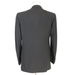 Brioni vintage men’s black wool and Satin Double-breasted smoking jacket