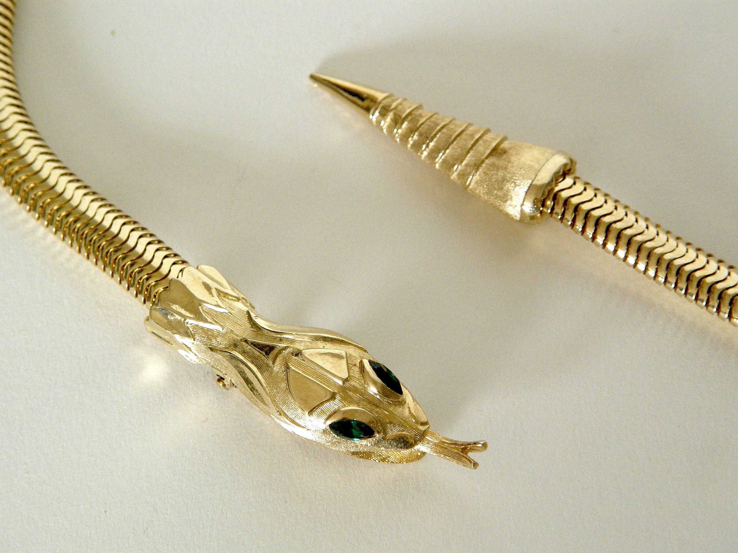 Women's Francois for Coro Snake Necklace and Bracelet Set