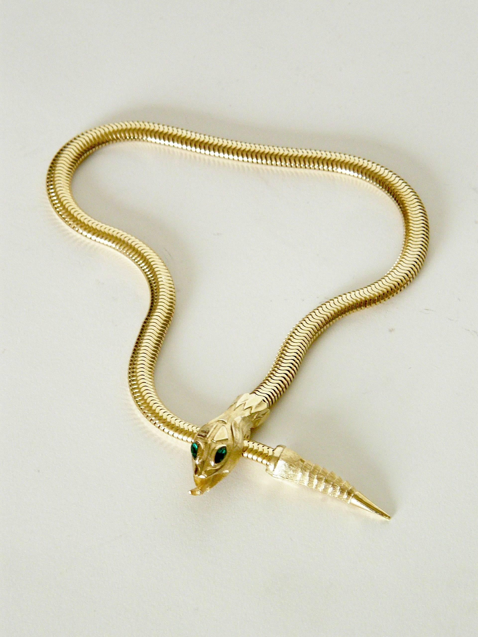 Francois for Coro Snake Necklace and Bracelet Set In Excellent Condition In Chicago, IL