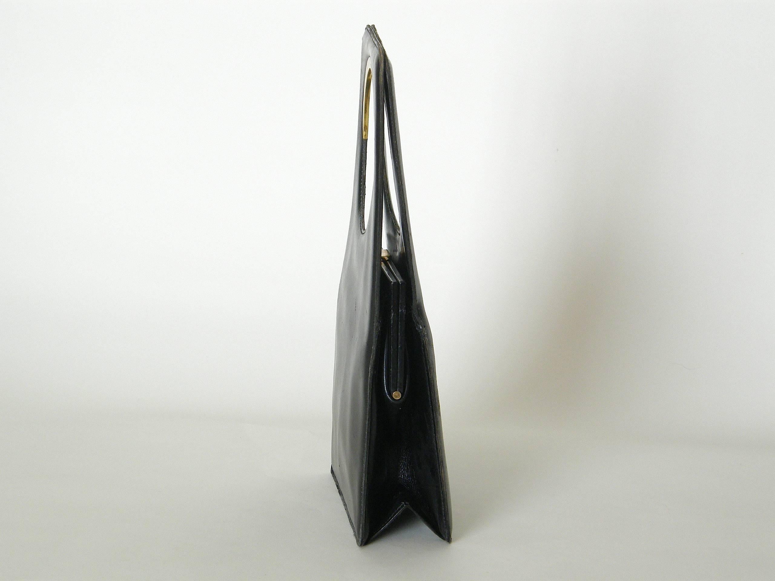 Pierre Cardin Black Leather Handbag 2