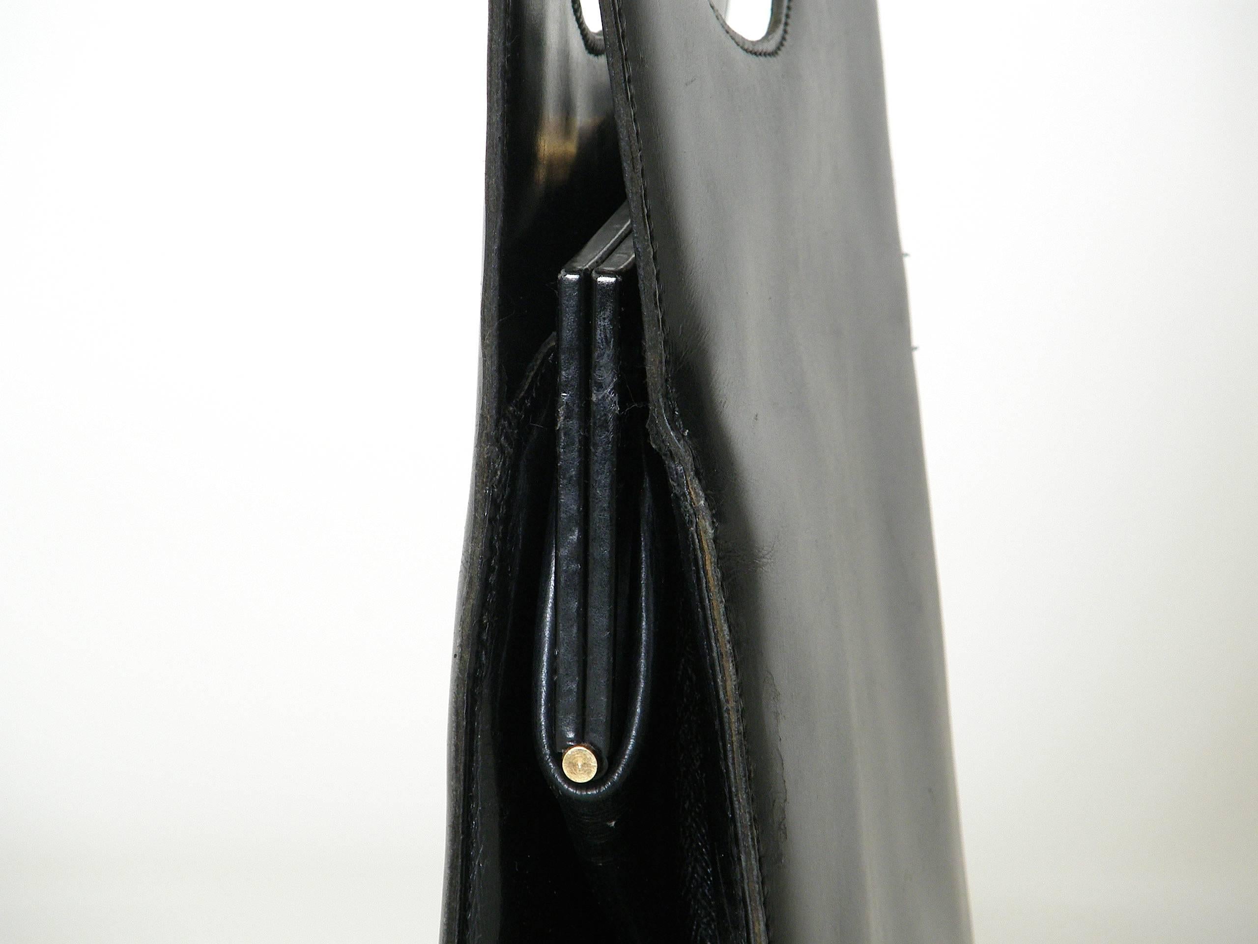 Pierre Cardin Black Leather Handbag 3