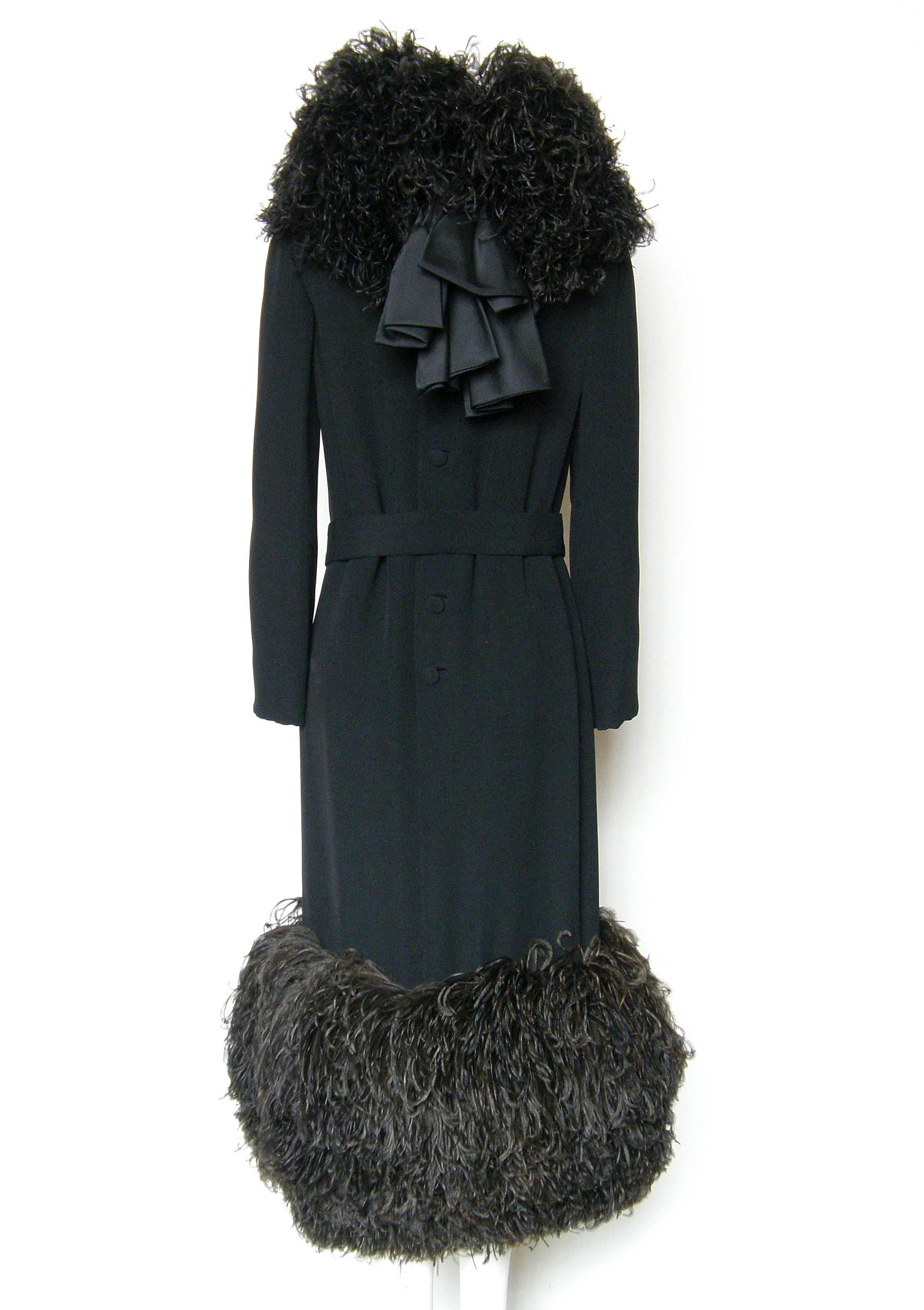 Norman Norell Evening Dress with Ostrich Feathers In Excellent Condition In Chicago, IL