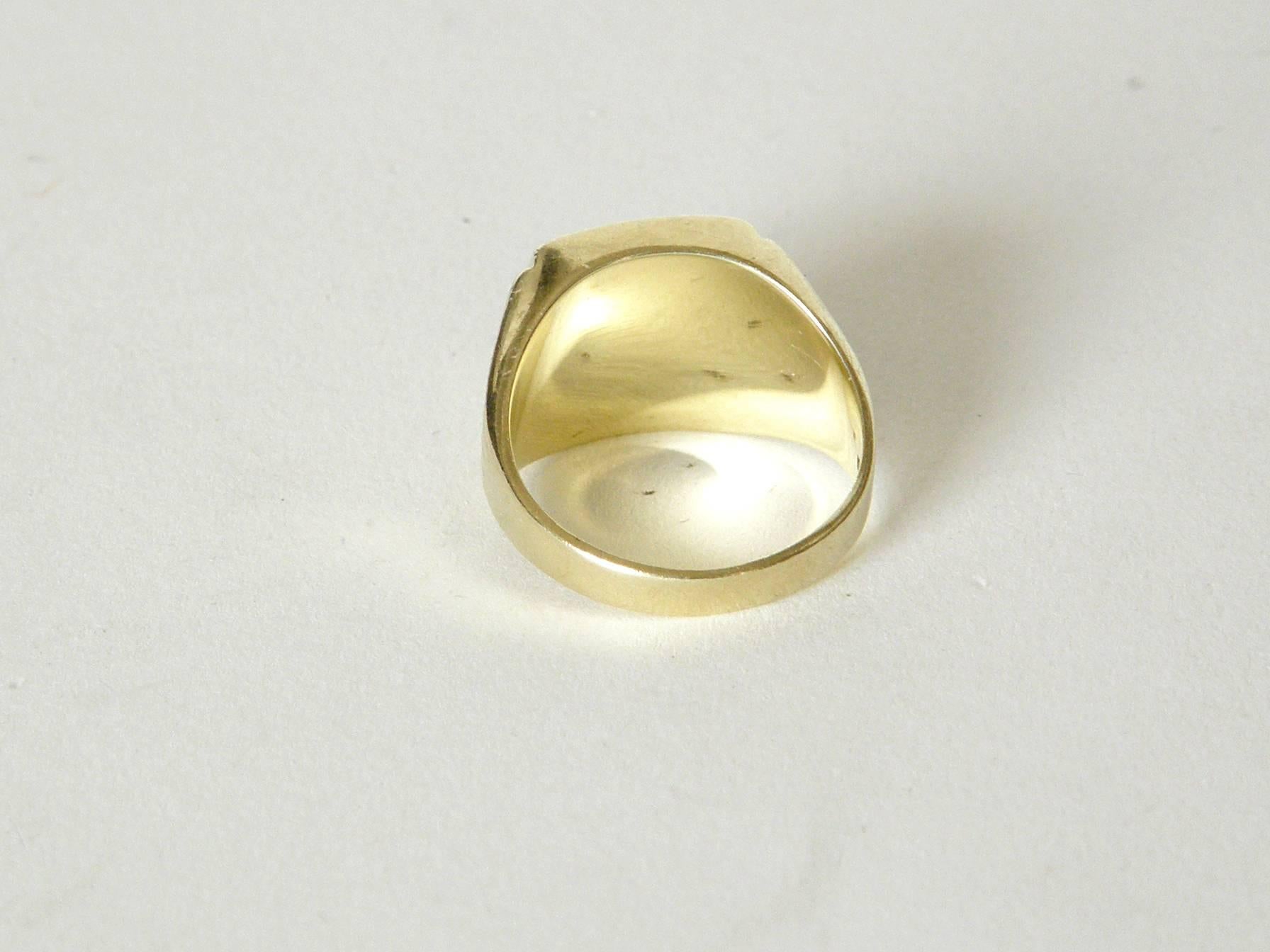 Women's or Men's 14K Gold Signet Style Ring