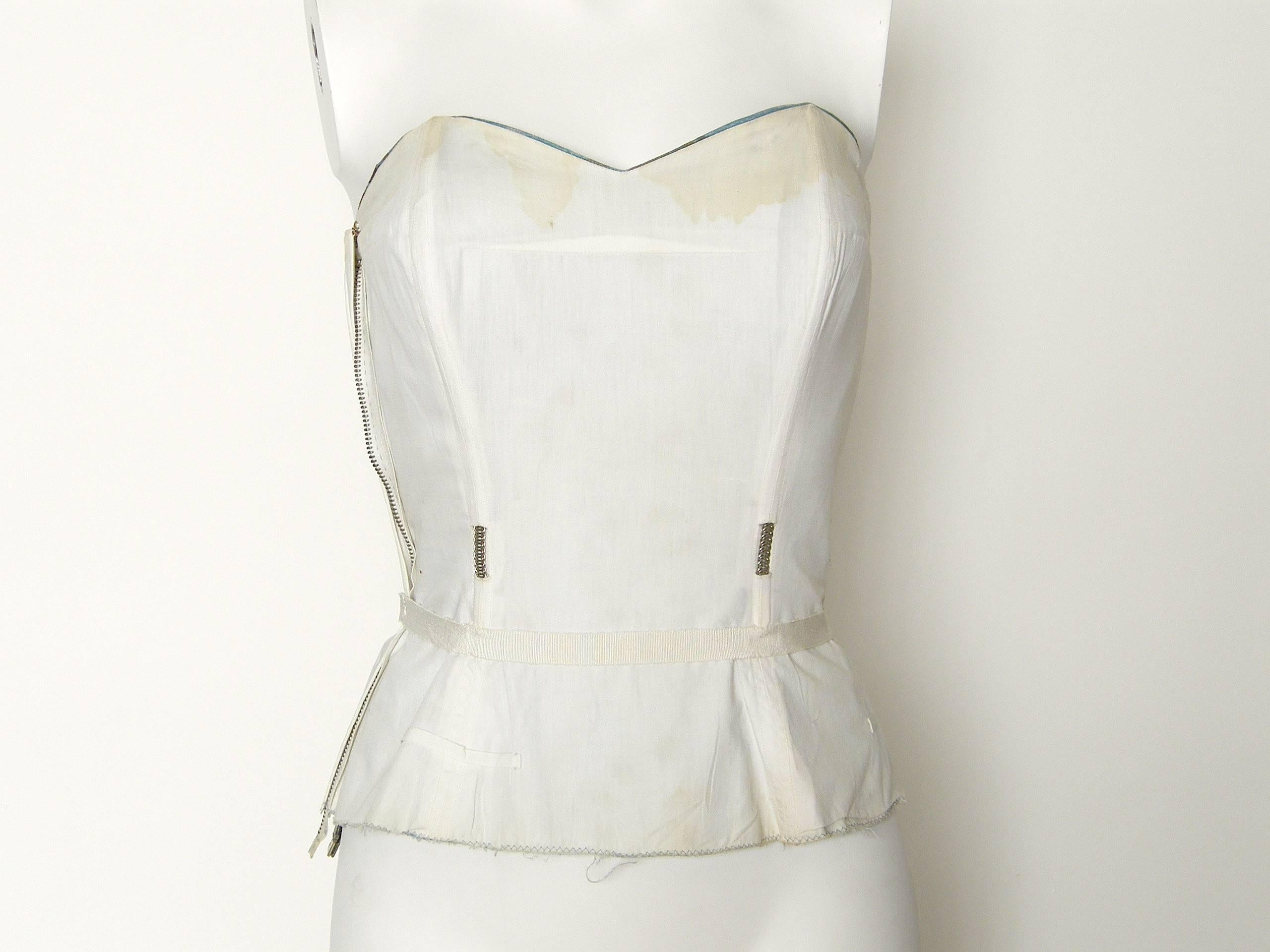 Early Emilio Pucci Strapless Bustier Sun Top Hand Painted Cotton 1