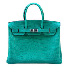 HERMES Birkin crocodile Malachite 35cm