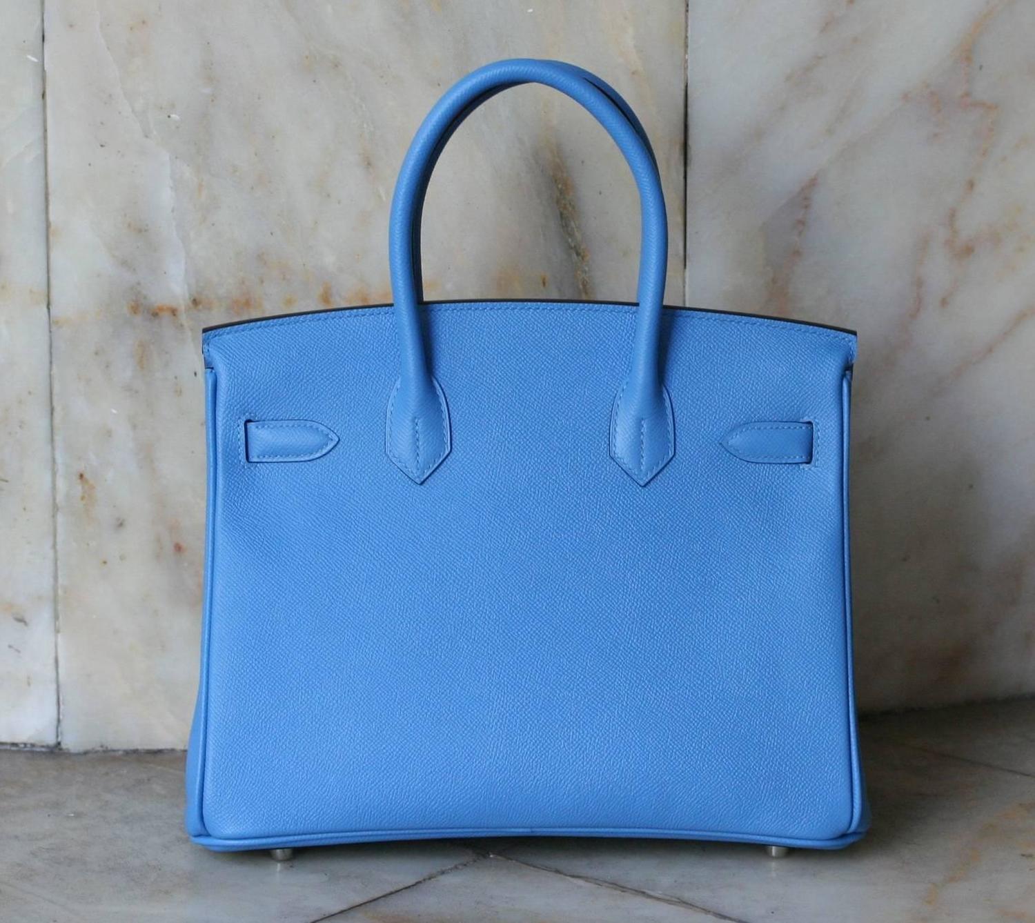 HERMES Birkin Paradise Blue Epsom 30cm For Sale at 1stdibs HERMES Birkin Paradise Blue Epsom 30cm For Sale at 1stdibs