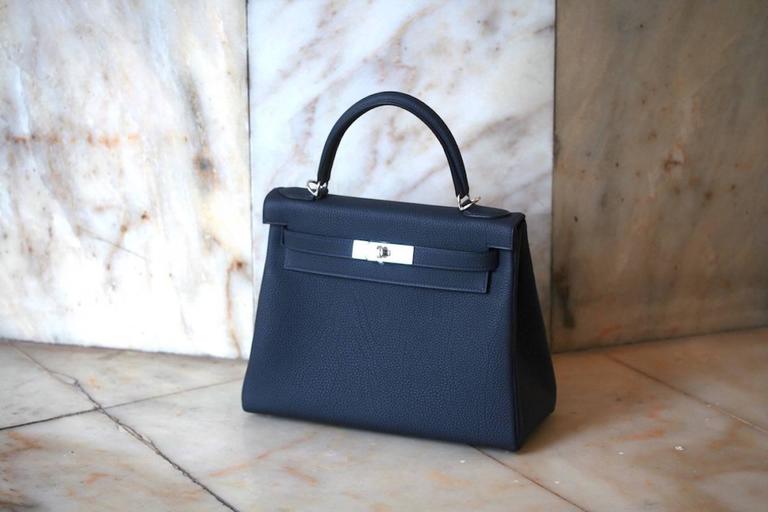 Brand new Hermes Kelly 28 Blue Nuit Togo GHW Sold – Ruelamode