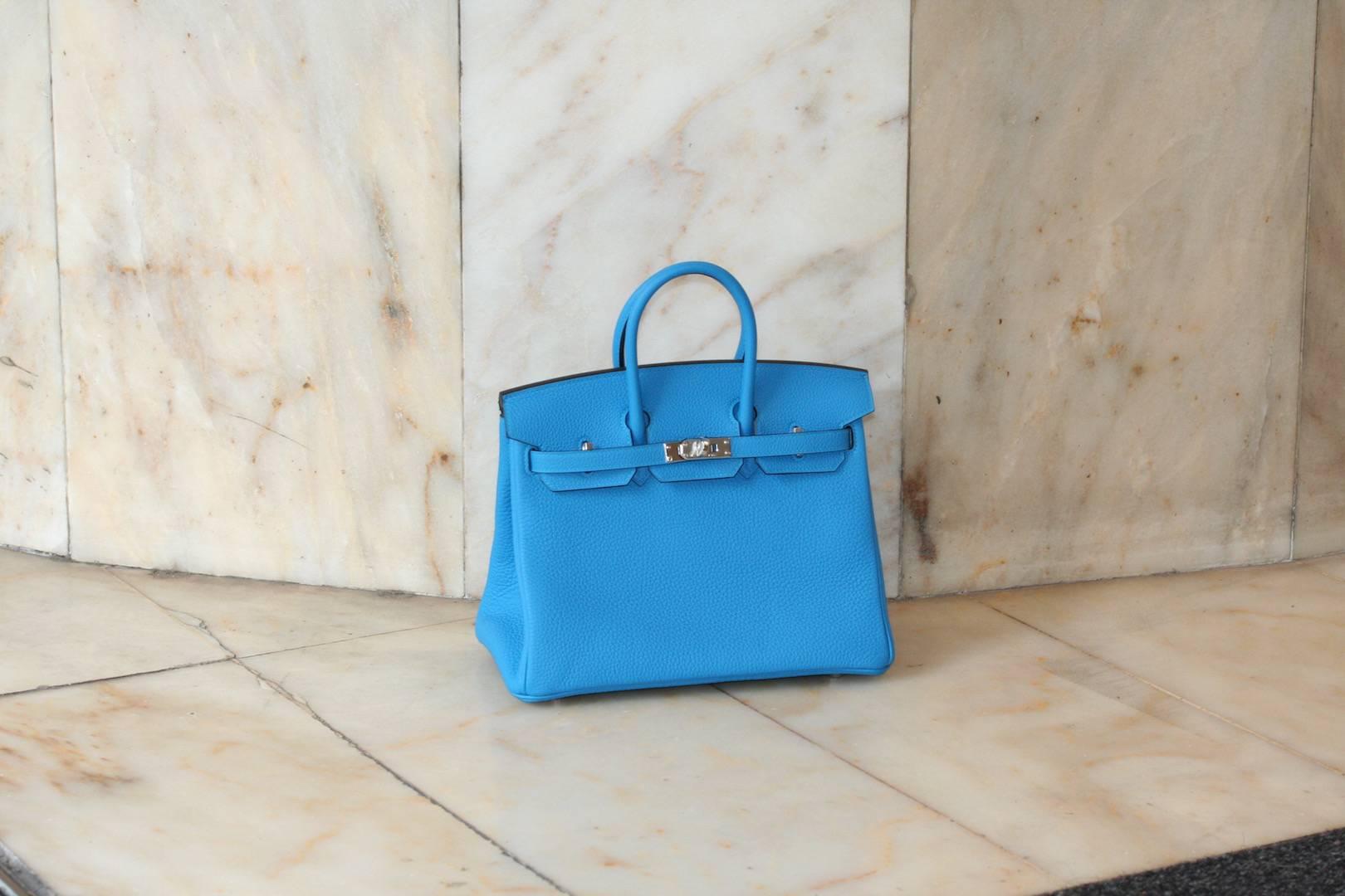 Women's HERMES BIRKIN Zanzibar Blue 25' For Sale