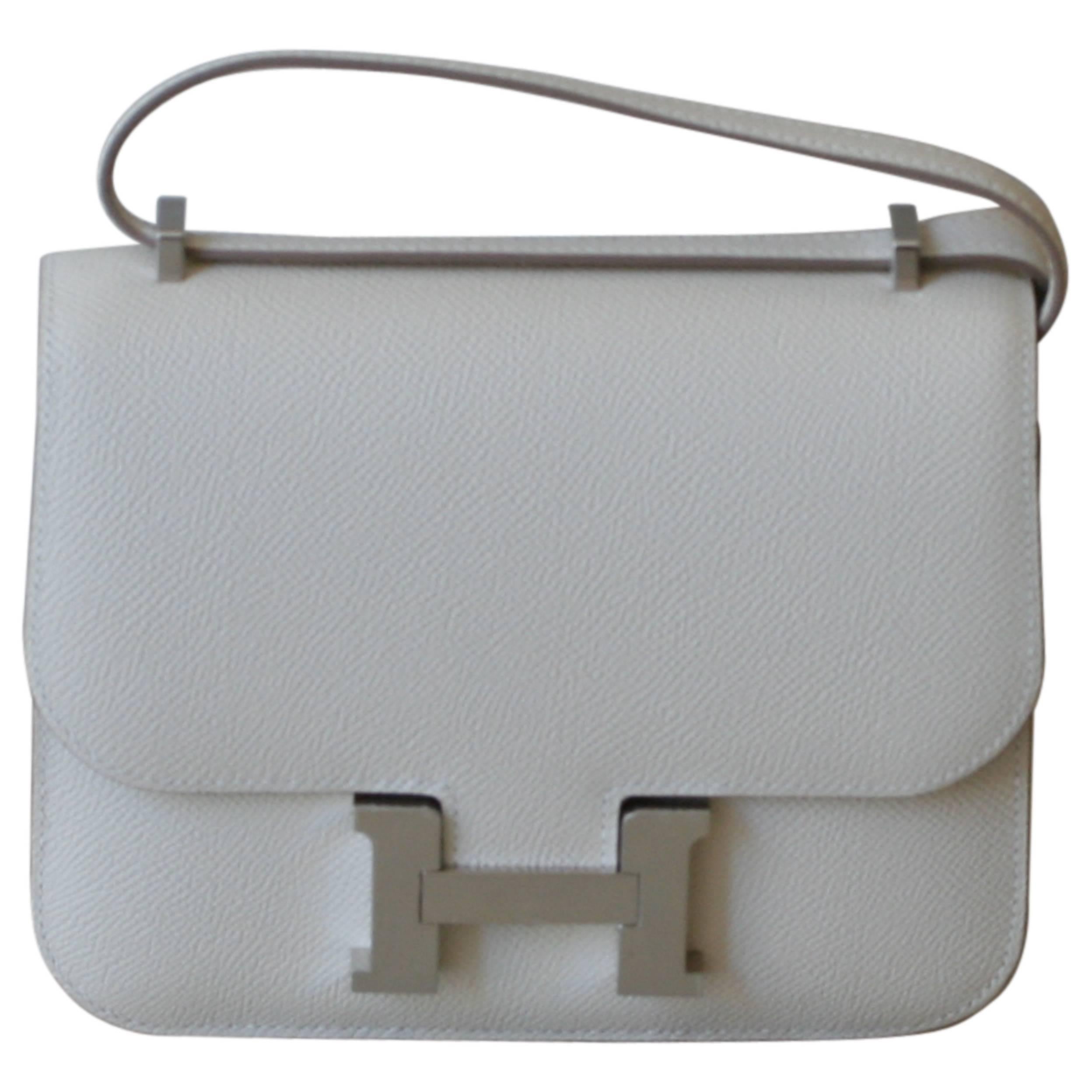 Hermes Constance Mini Epsom Craie Bag For Sale