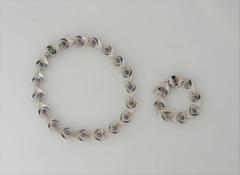 Emma Taxco Sterling Silver & Amethysts Necklace & Bracelet Set