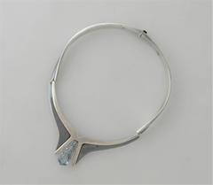 Sigi Pineda Sterling Silver & Aquamarine Choker Necklace