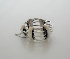 Antonio Pineda Sterling Silver Modernist Bracelet