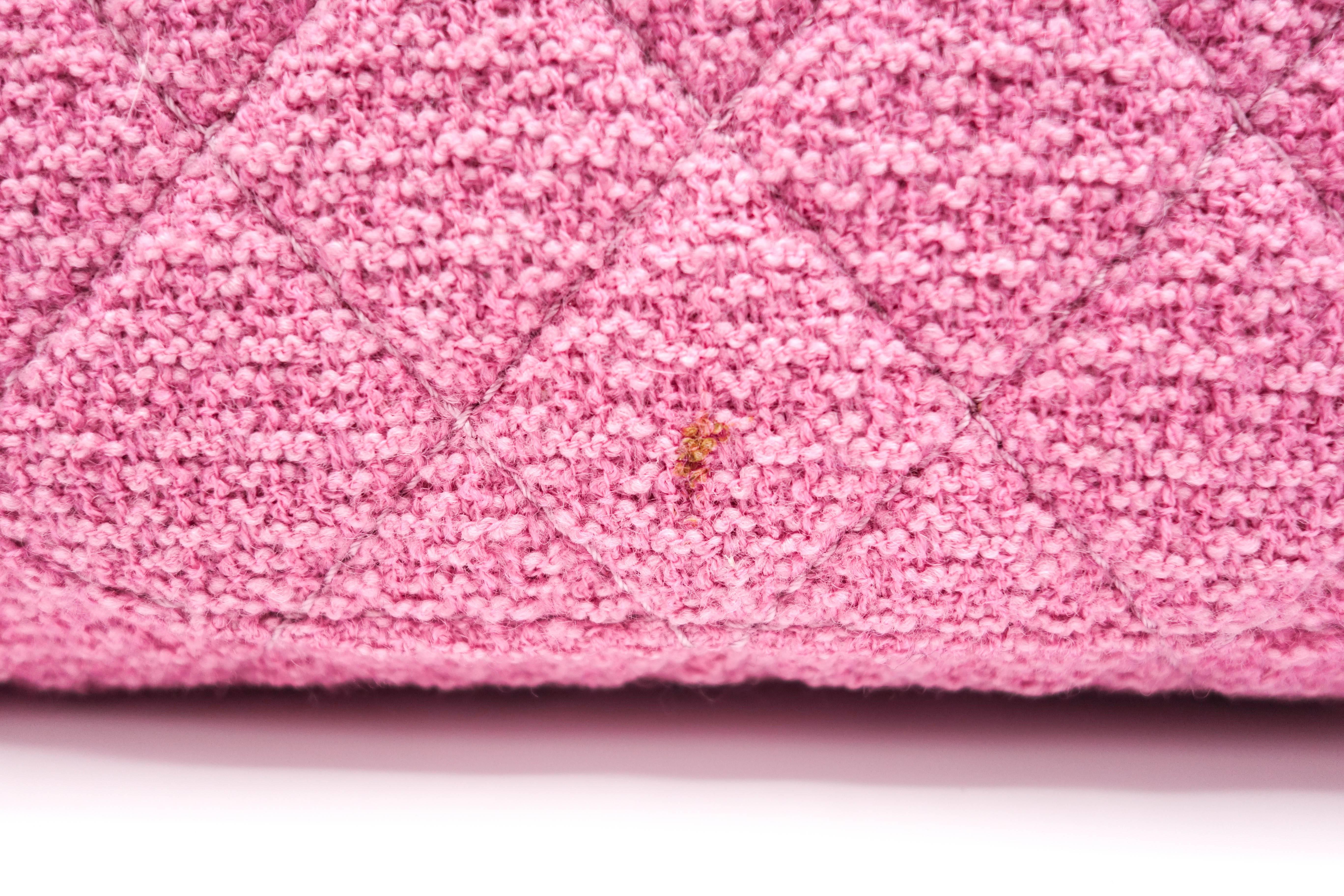 Chanel Pink Tweed Reissue Crossbody Flap Bag 1