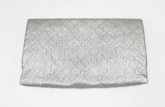 Louis Vuitton Metallic Monogrammed Limelight Gm Silver Clutch