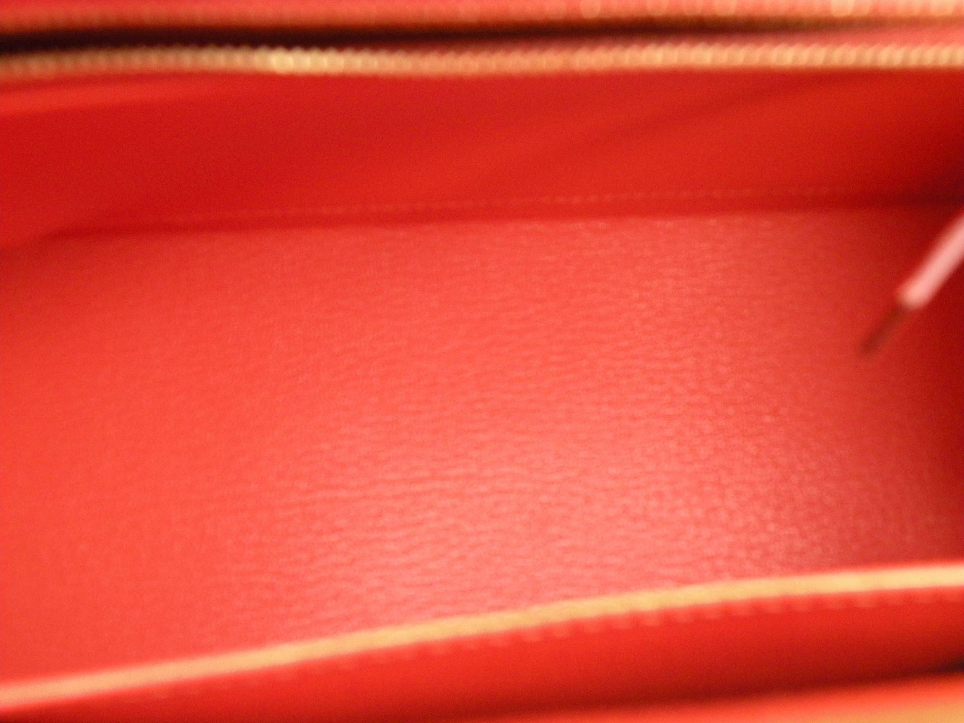 Hermes Kelly Bag 25CM  Orange Feu Sellier Gold Hardware For Sale 4