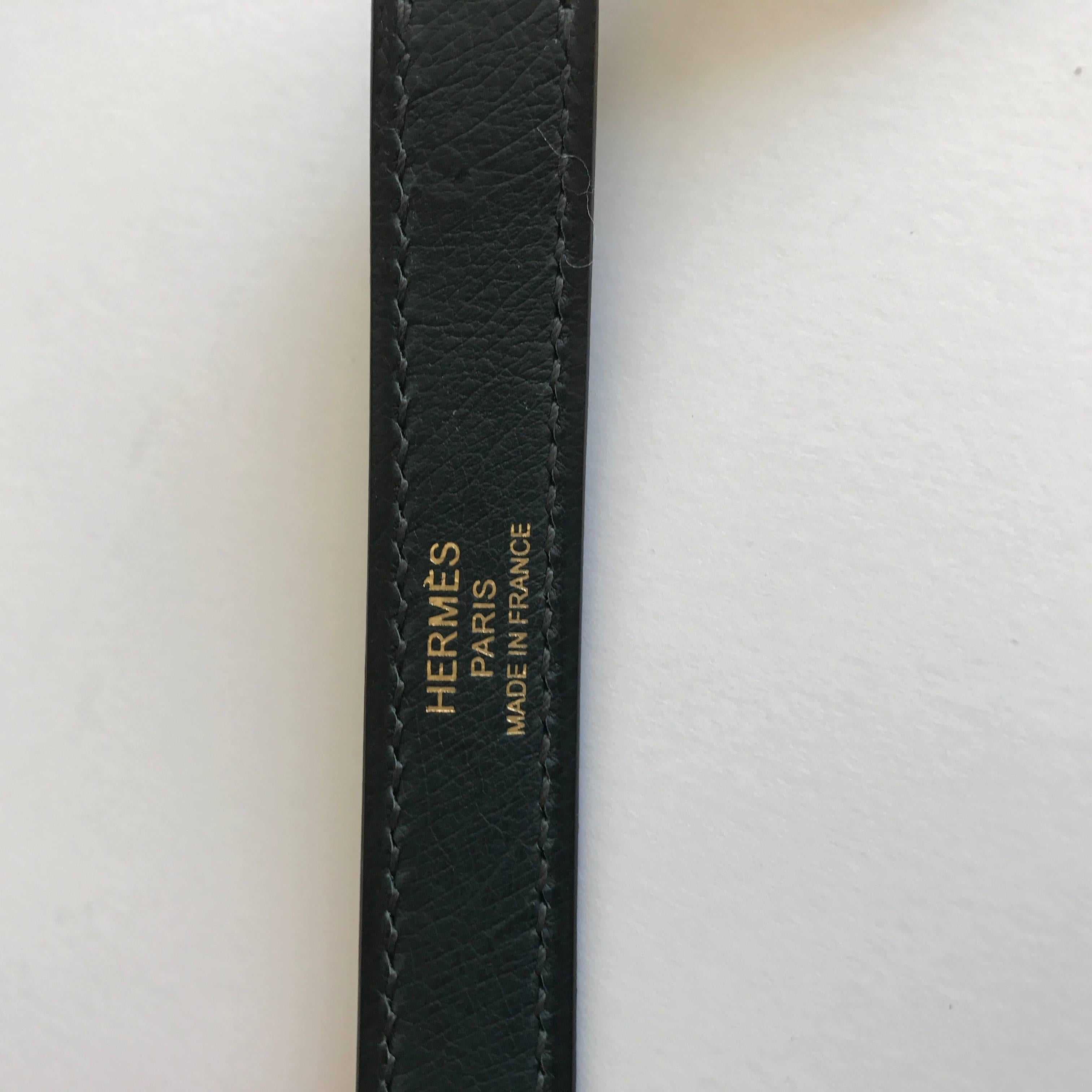 Hermes Kelly Sellier Ostrich Bag 28 Vert Titan Gold Hardware New 1