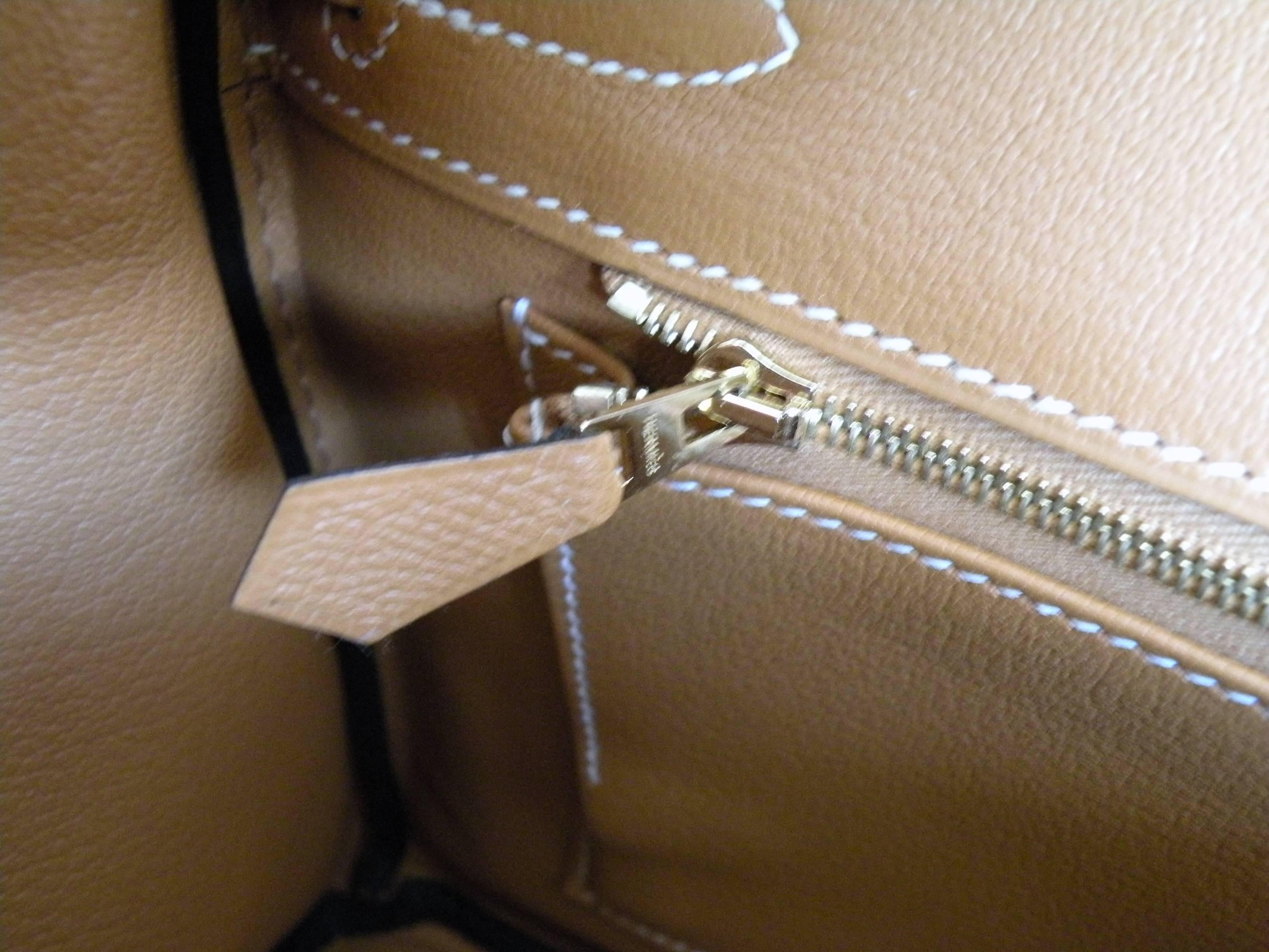Women's or Men's Hermes Toffee Gold Epsom Birkin Bag 30cm New Color