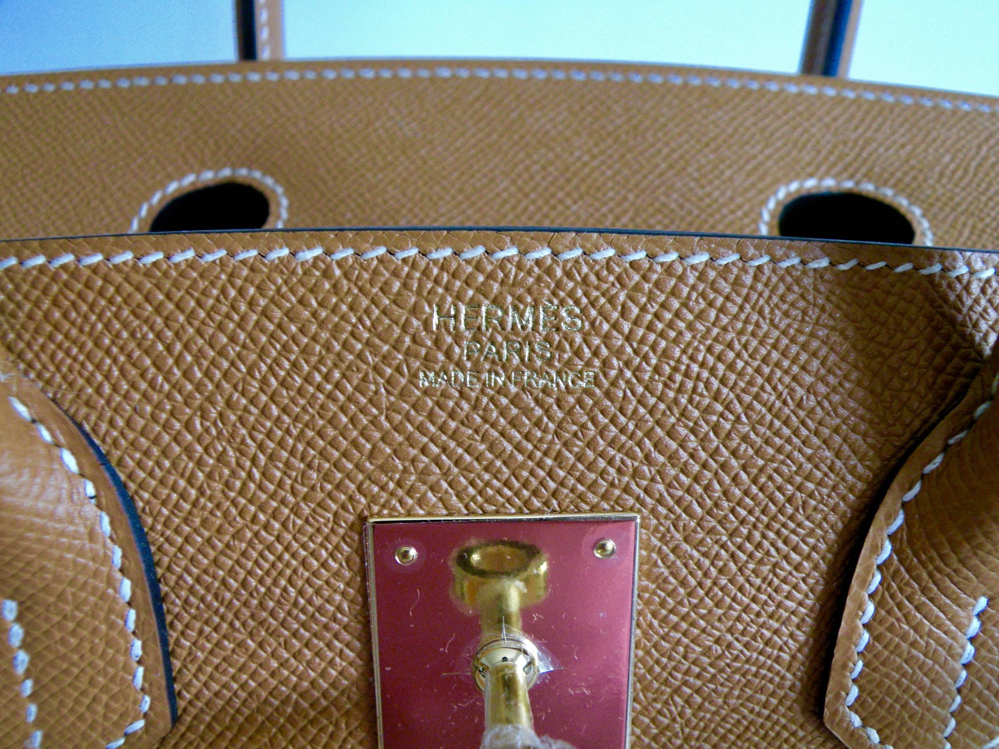 Hermes Toffee Gold Epsom Birkin Bag 30cm New Color In New Condition In West Chester, PA