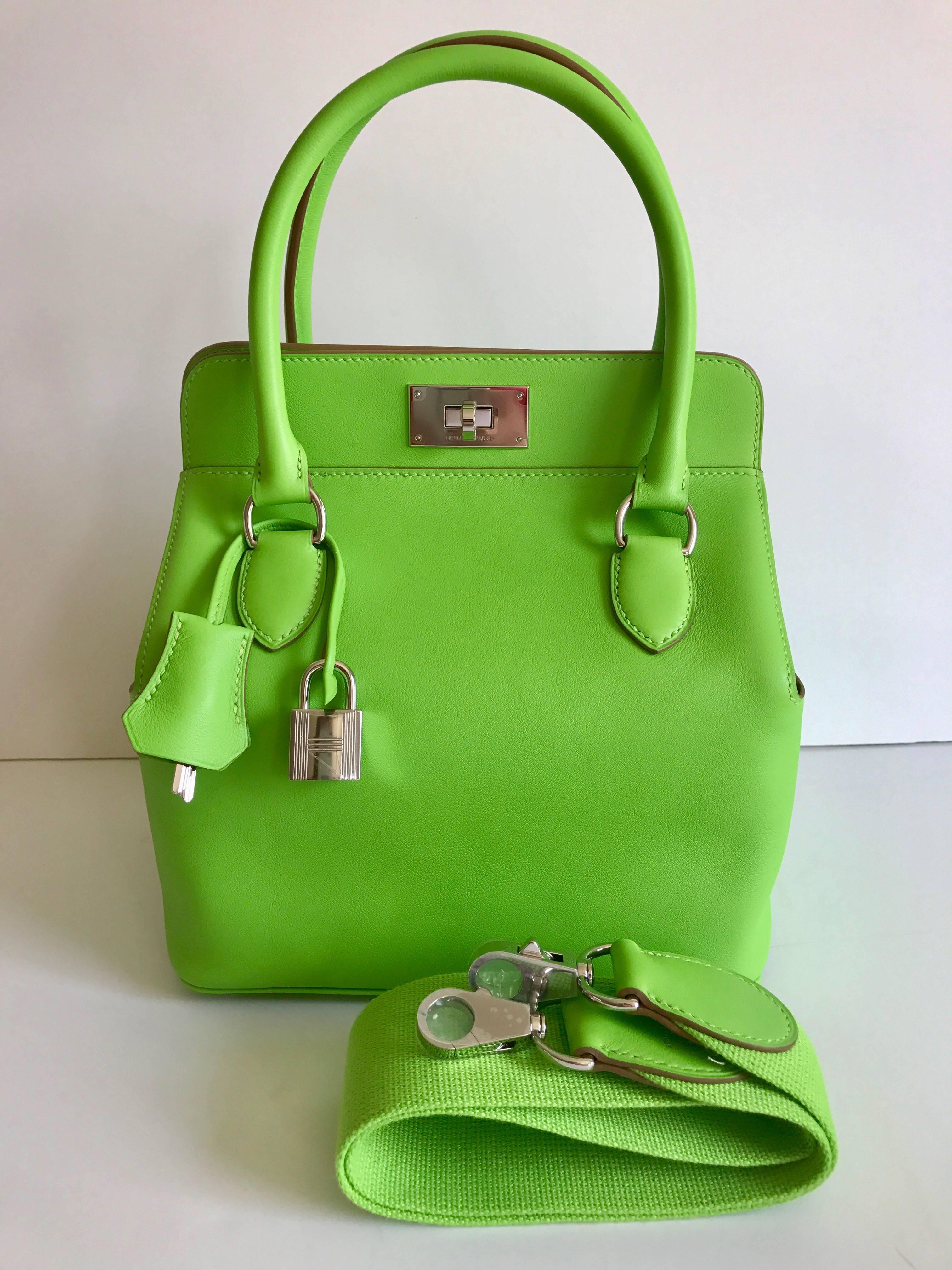 Hermes Toolbox Mini 20cm Granny Green  In New Condition In West Chester, PA