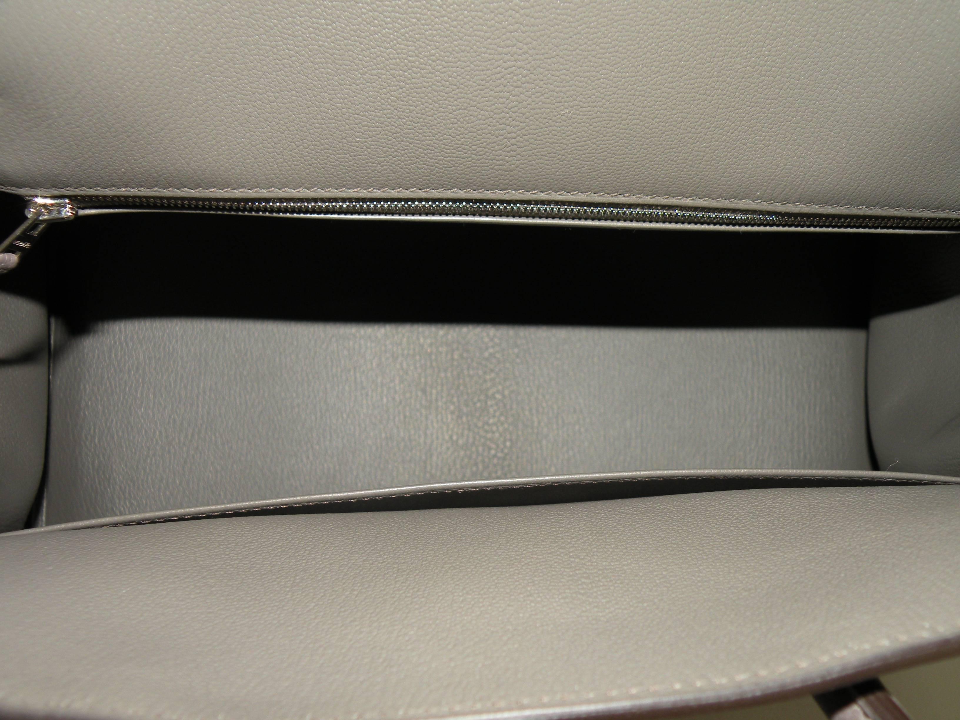 Hermes Birkin 35cm Bag Etain Grey Togo Palladium A 2017 For Sale 5