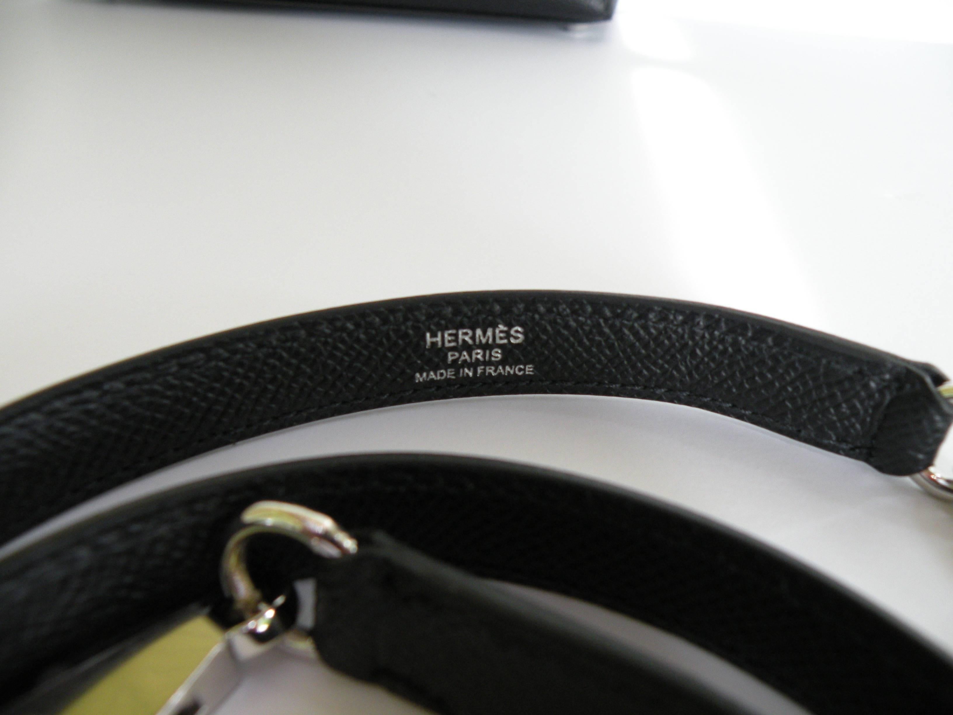 Women's or Men's Hermes 25cm Black Kelly Epsom Sellier Palladium Bag For Sale