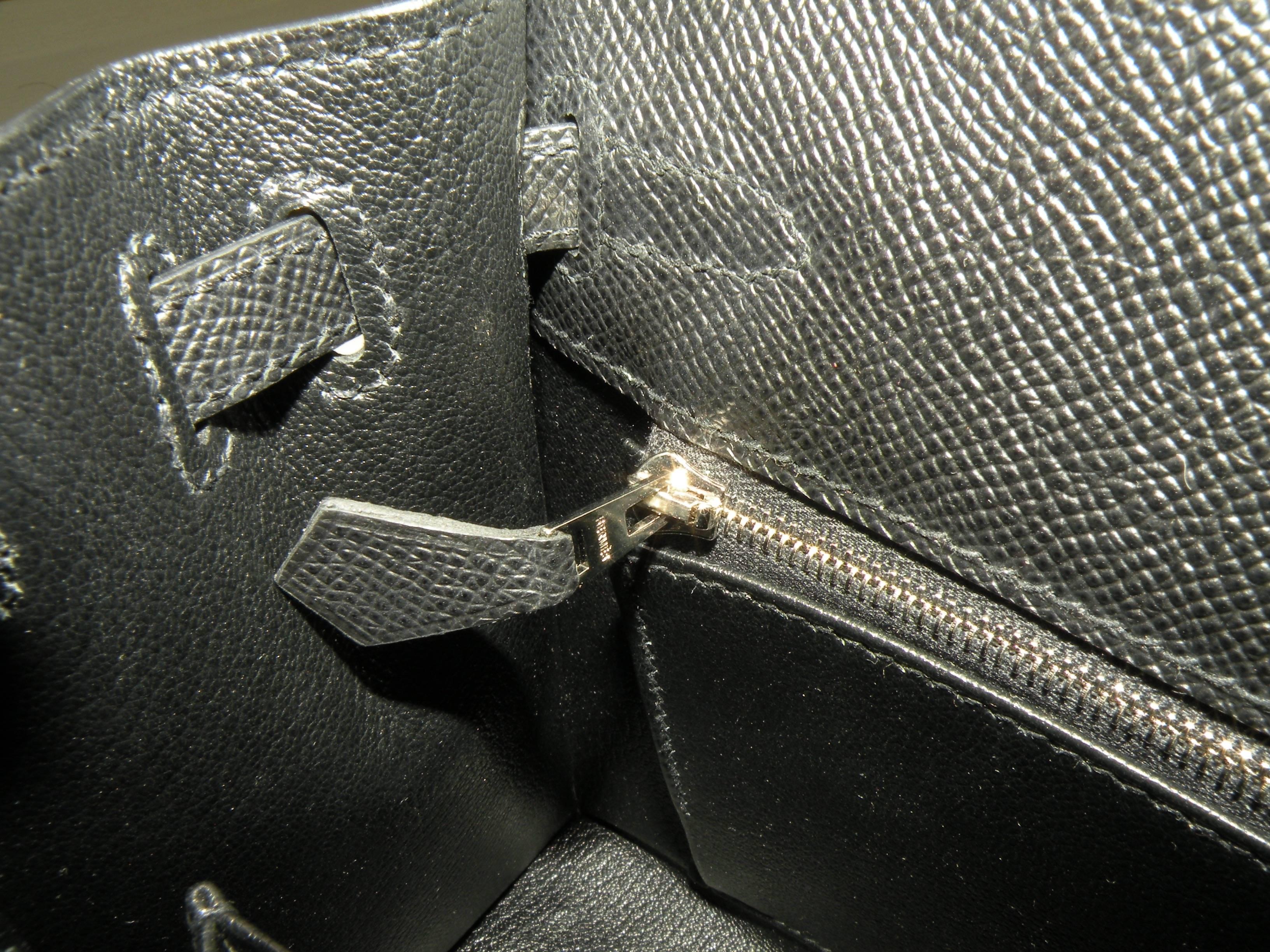 Hermes 25cm Black Kelly Epsom Sellier Palladium Bag For Sale 4