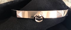 Hermes Collier de Chien CDC Diamond Bangle Bracelet Rose Gold Small Size PM