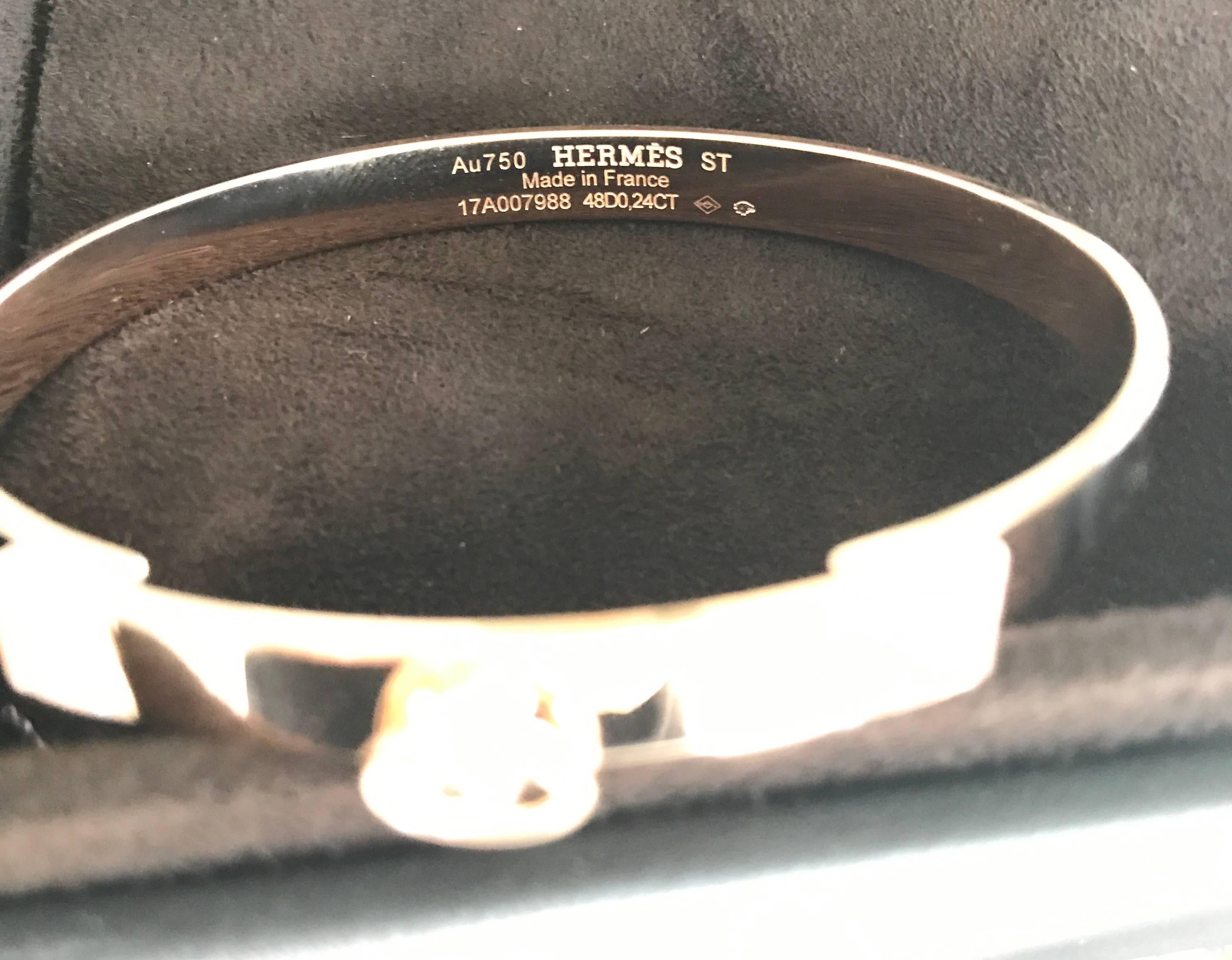 hermes cdc rose gold bracelet