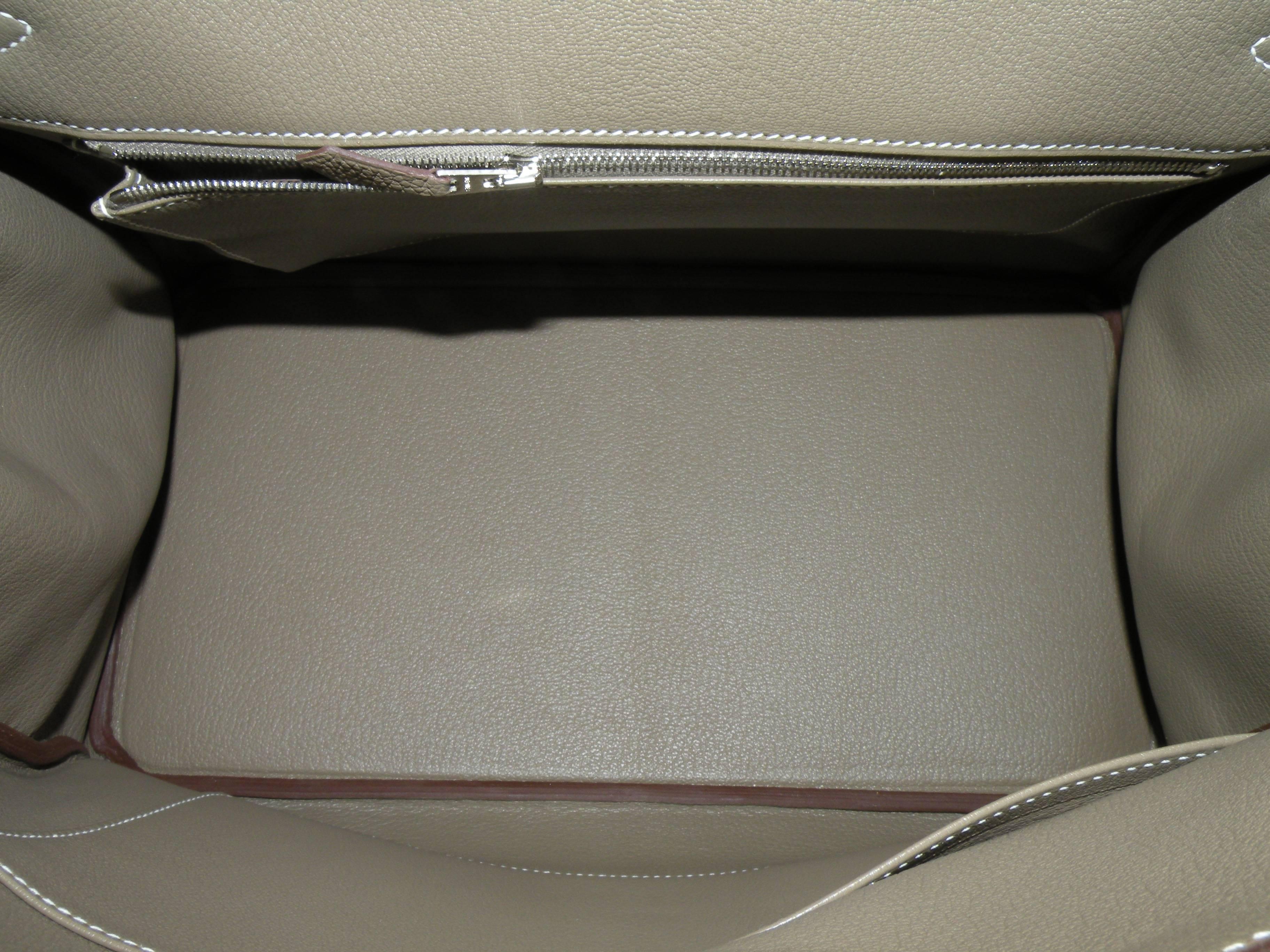 Hermes Birkin Bag 35cm Etoupe Palladium Hardware 2