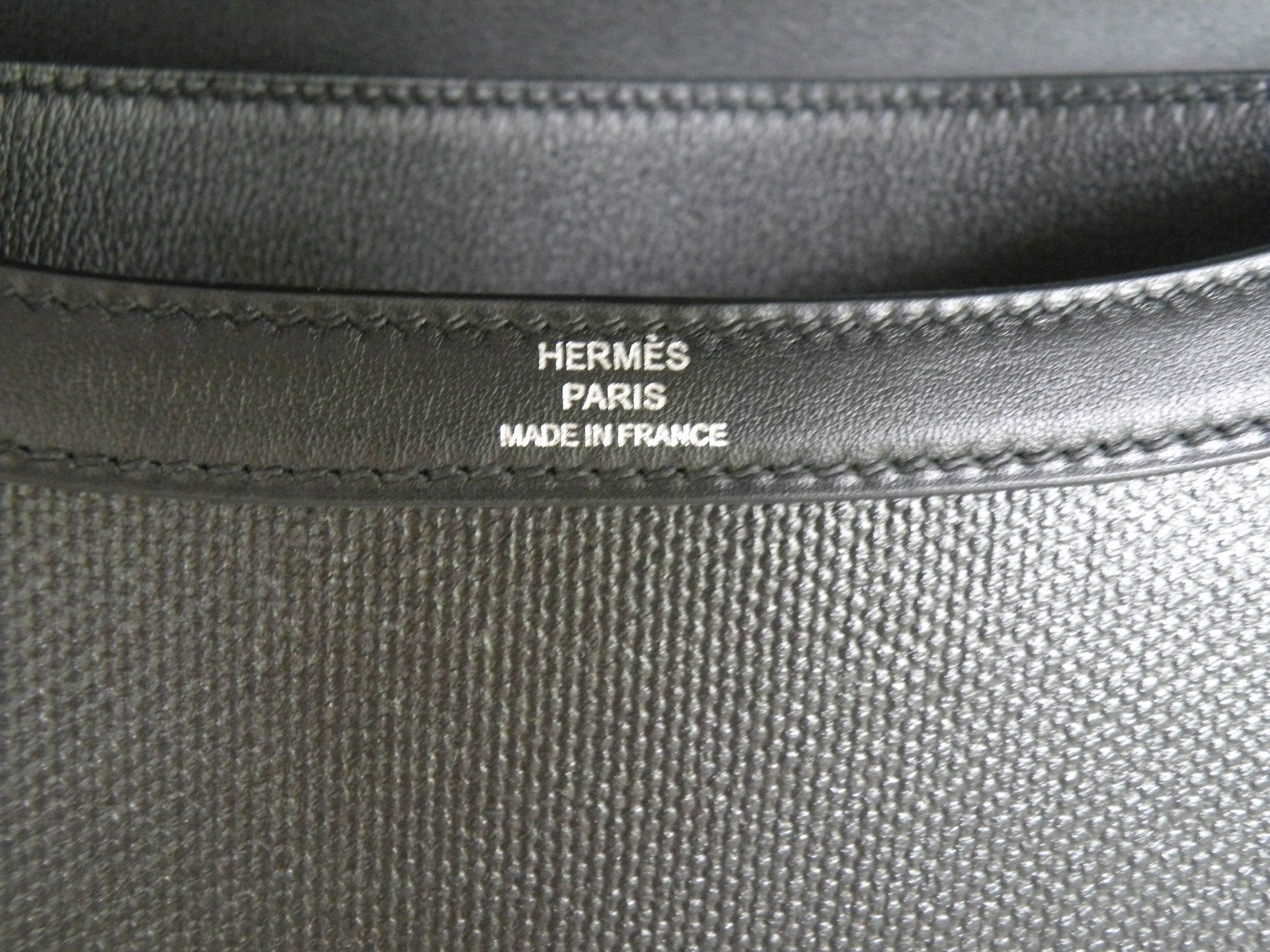 Hermes Constance 24cm Black Limited Edition Toile Criss For Sale 2