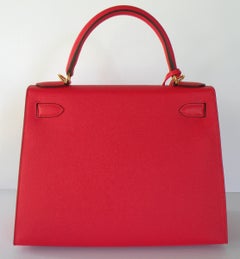 Hermes Kelly 28cm Rouge Tomate Epsom Sellier Kelly 28cm Gold Hardware
