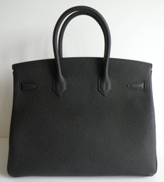Hermes Black Birkin Bag 35cm Togo Leather Gold Hardware 2017 A