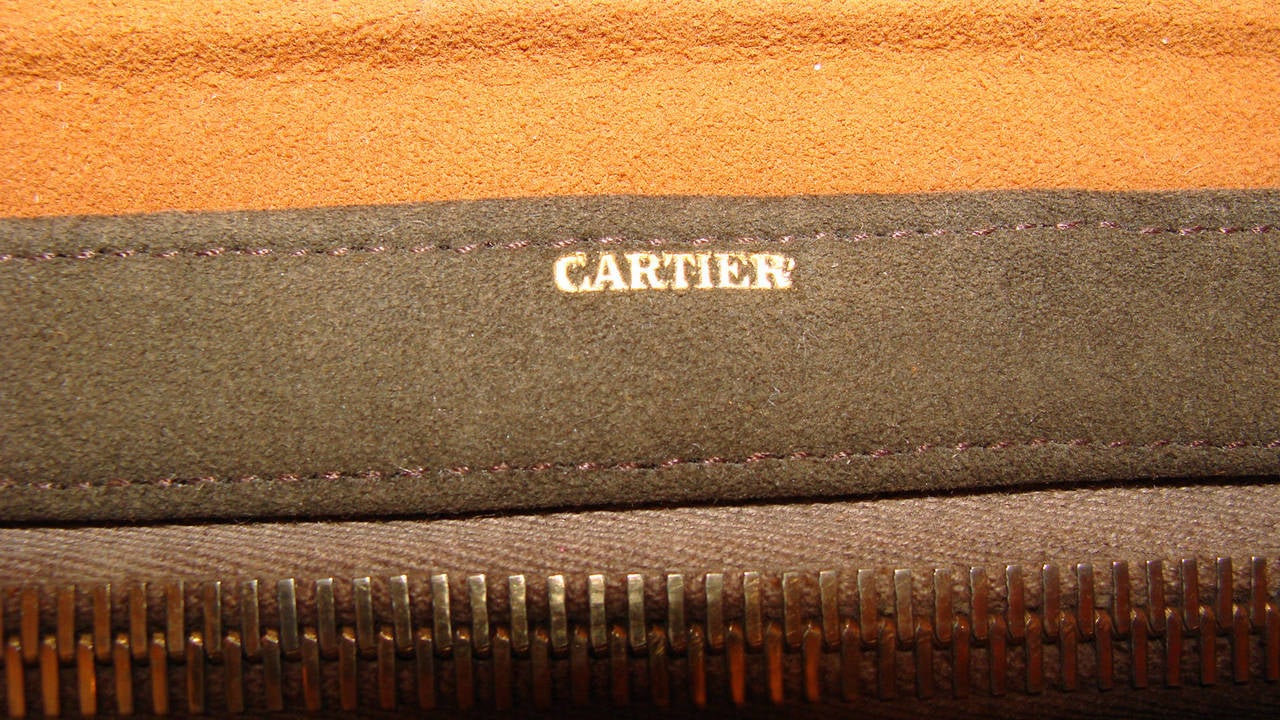 Rare 1920's Cartier Leather and Glass Purse 3