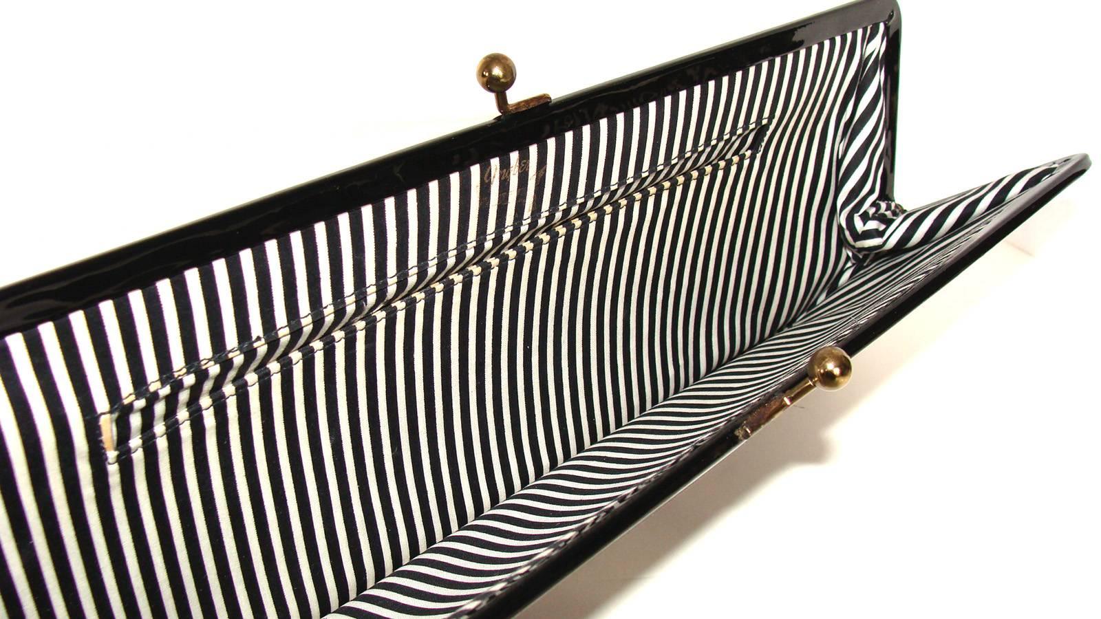 Spring!  Extreme Clutch in Black Patent with Great Lining 2