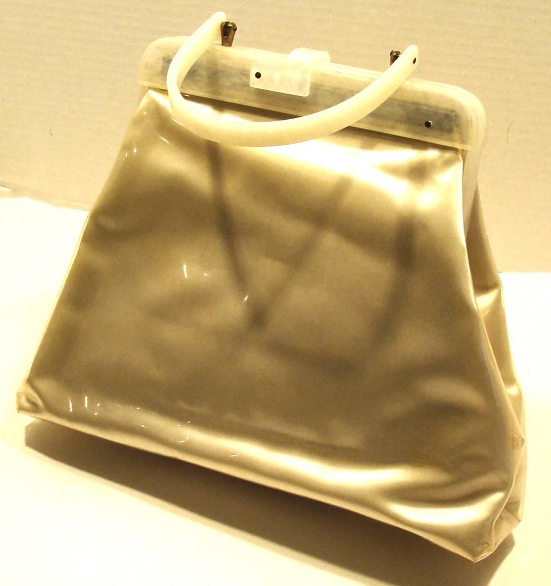 Spring! Unusual Vintage Purse With Poodles and Lucite  Wedding and Proms 3