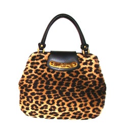 Chic Large  Mod Leopard Print Bag with Double Handles