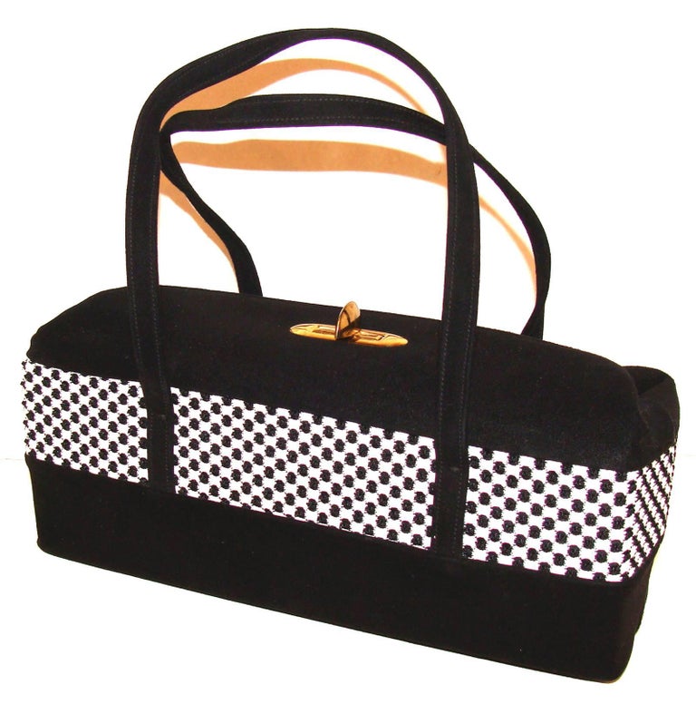 Black and White Rectangular Box Purse For Sale at 1stdibs