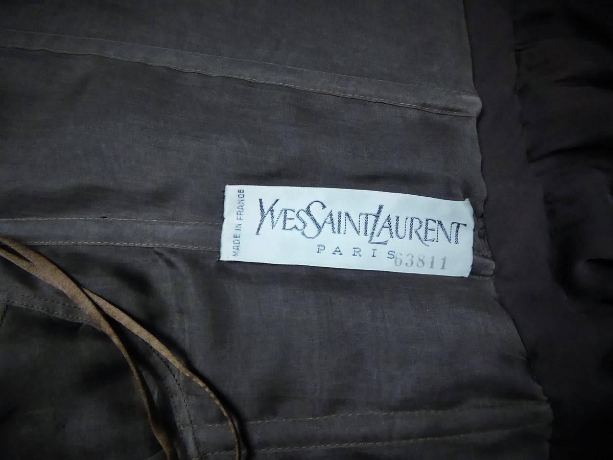 An Yves Saint Laurent Couture Little black Chiffon Dress n°63811 Circa 1989 1