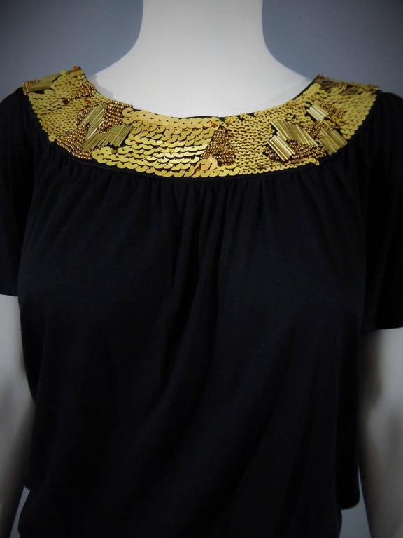 Biba black mini Dress, Circa 1970 For Sale at 1stDibs