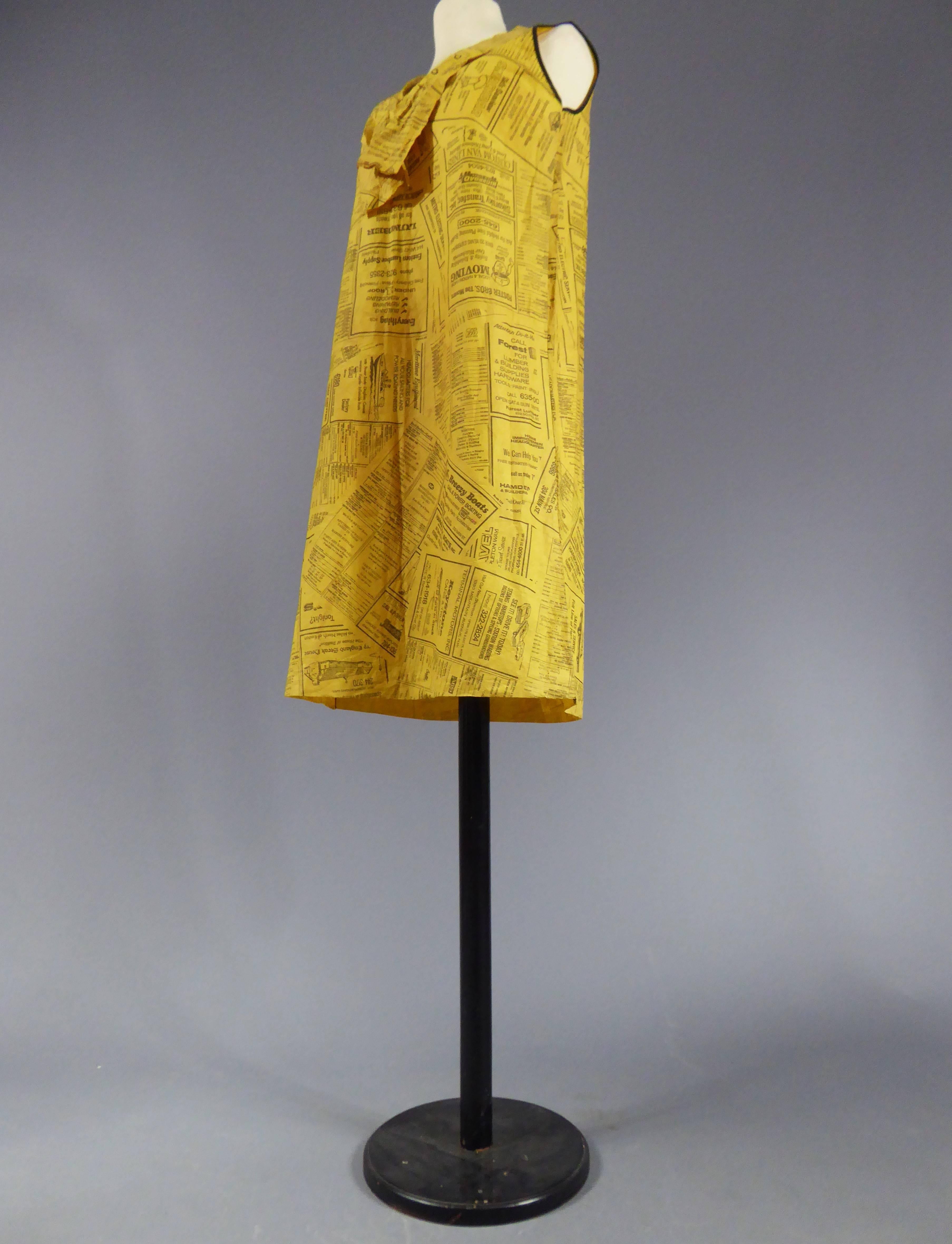 Circa 1965

United States

Mini-dress in non-woven 